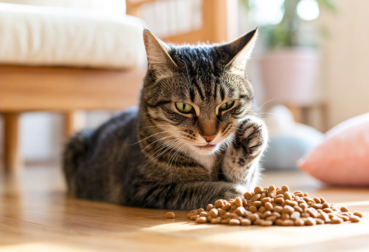 猫喜不喜欢吃猫粮的表现