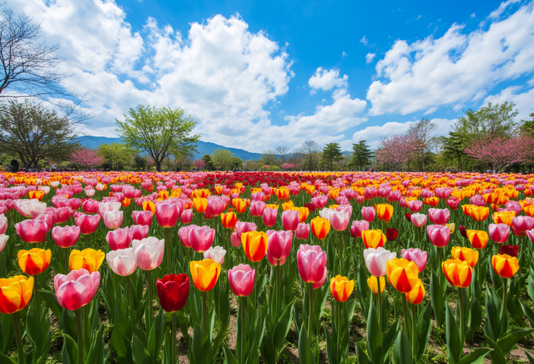 江苏：南京中山植物园郁金香盛开
